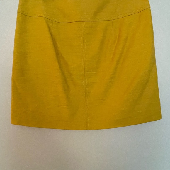 J Crew yellow linen skirt size 4 - Picture 7 of 8